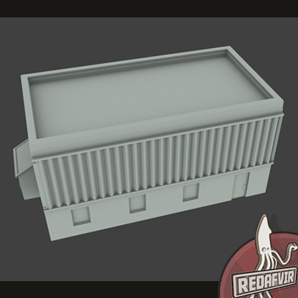 building cityscape rooftop 3d 3ds - Stock Building 01 - Med Poly by Redafvir