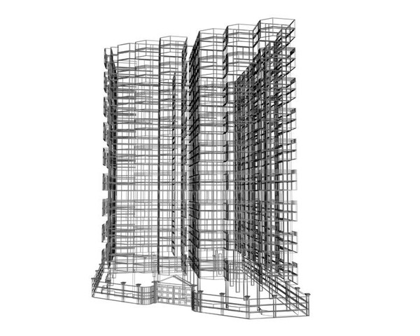 4 apartment buildings housing 3d max - 4 Buildings Bundle by sabah_au
