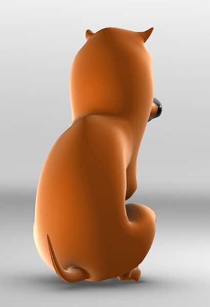 scared dog cartoon 3ds - Scared Dog by Artell