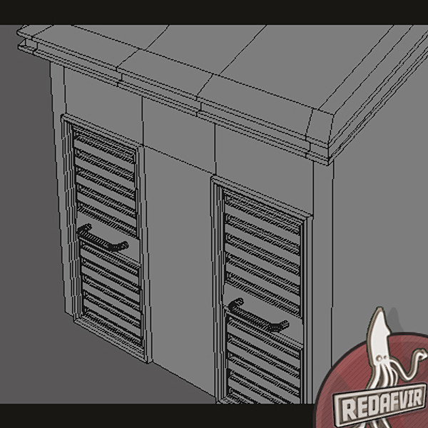 building cityscape rooftop 3d 3ds - Stock Building 01 - Med Poly by Redafvir