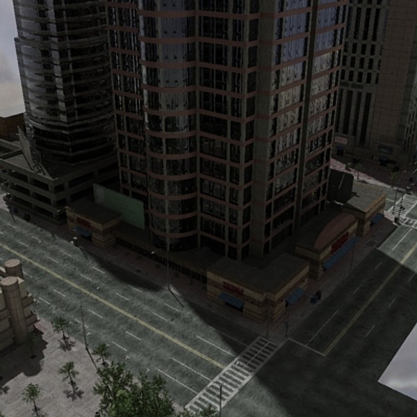 city block skyscrapers max - High Res Skyscraper City Block by dastolidigital