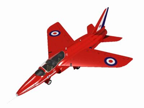 3d hawker siddeley gnat red arrows - Hawker Siddeley Gnat T1 (Red Arrow) by pbratt