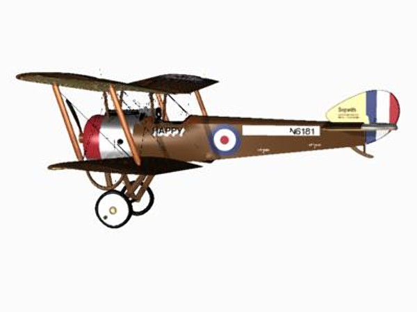 sopwith pup 3d model - Sopwith Pup by pbratt