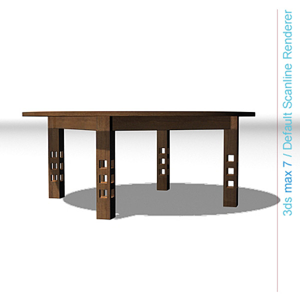 charles rennie table 3d model - GSA Table by lajhar