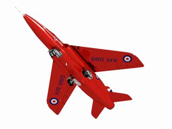 3d hawker siddeley gnat red arrows - Hawker Siddeley Gnat T1 (Red Arrow) by pbratt