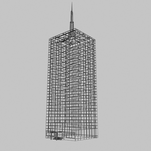 3d rise office building model - High rise office building01- lowpoly by sabah_au