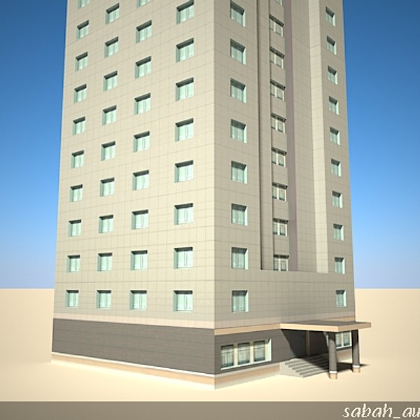 3d rise office building model - High rise office building01- lowpoly by sabah_au