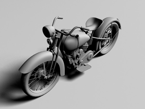 3ds max harley davidson vl - Harley-Davidson VL 1934 by Gonzo_3d