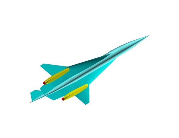 3ds tupolev tu-444 supersonic business jet - Tupolev Tu-444 Supersonic Business Jet Assembly Model by RodgerSaintJohn