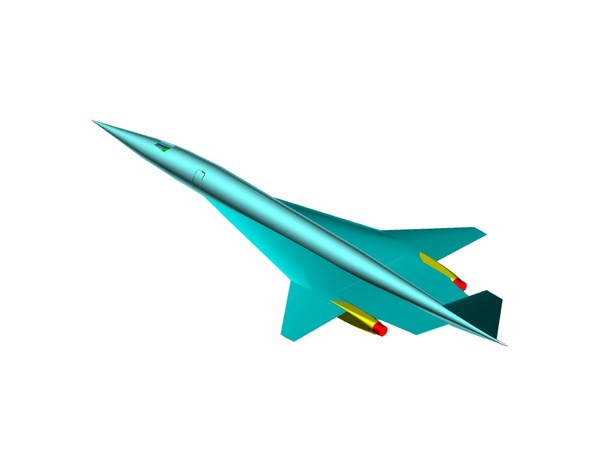 3ds tupolev tu-444 supersonic business jet - Tupolev Tu-444 Supersonic Business Jet Assembly Model by RodgerSaintJohn