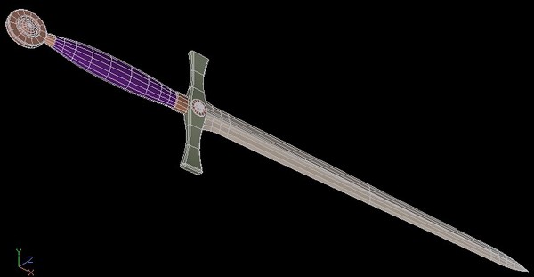 celtic broad sword 3d 3ds - Celtic Broad Sword by GraphicGuru