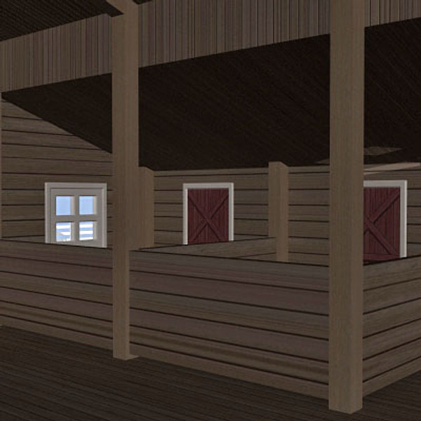 3d model horse barn - Horse Barn by mostlysquare