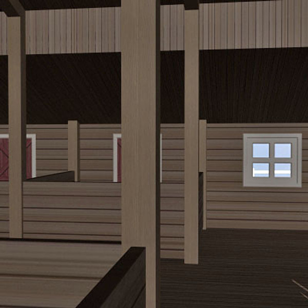 3d model horse barn - Horse Barn by mostlysquare