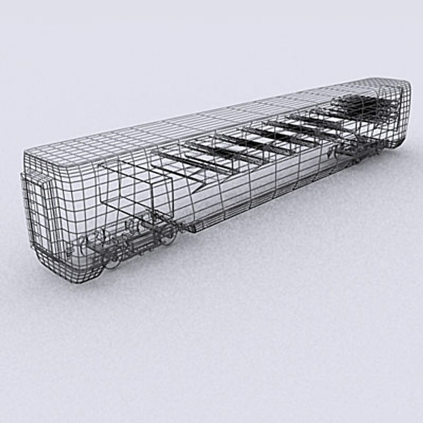wagon passanger 3d 3ds - Passanger wagon II by QLEE