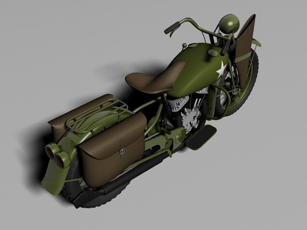 harley-davidson wla 3d obj - Harley-Davidson WLA 1942 WWII by Gonzo_3d