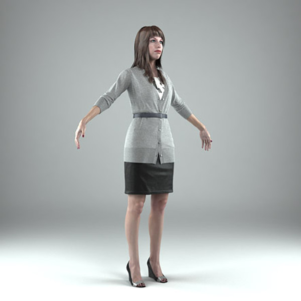 3d digital double mentalray model - BWom0004-HD2-CS by axyzdesign
