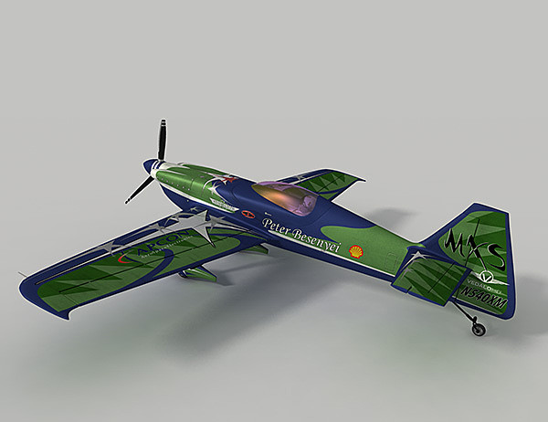 mxs-r acrobatic aircraft mxs 3d model - MXS-R acrobatic aircraft by alienpioneer