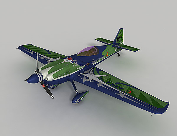 mxs-r acrobatic aircraft mxs 3d model - MXS-R acrobatic aircraft by alienpioneer