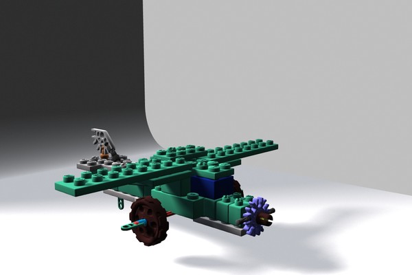 3d model knex lego pieces plane - Knex_lego plane by xaritor