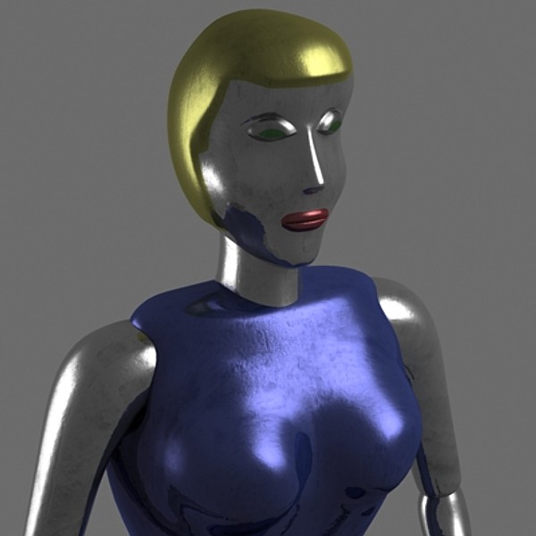 sexy female robot 3d max - Female Robot by dastolidigital