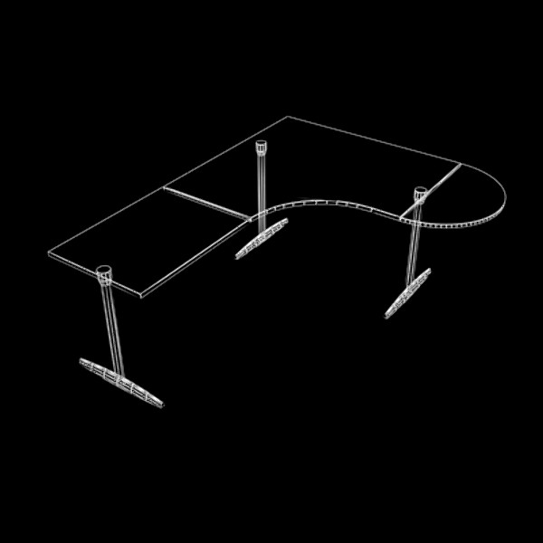 modular office desk 3d max - Office Desk 2 by Formius Design