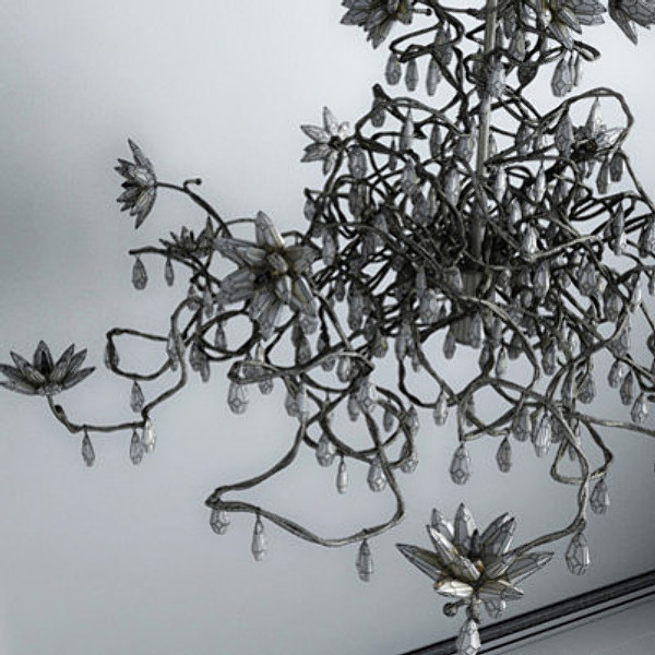 jewel chandelier hl15 amber 3d model - Harco Loor Jewel Chandelier HL15 Amber by RTEwork