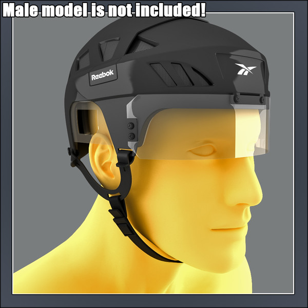 ice hockey helmet standard 3d 3ds - Ice Hockey Helmet - Standard by Tornado Studio
