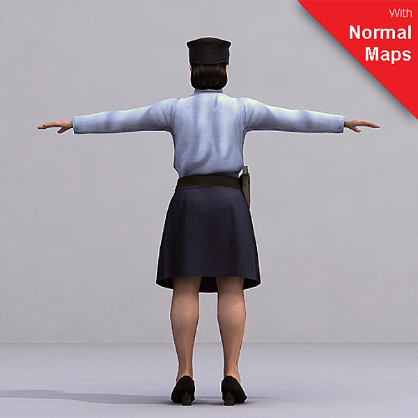 axyz 2 rigged characters 3d fbx - WWom0002-FBX by axyzdesign