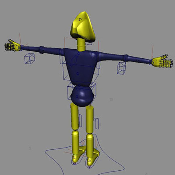 3d rig cartoon character model - with full rig.mb by coolire