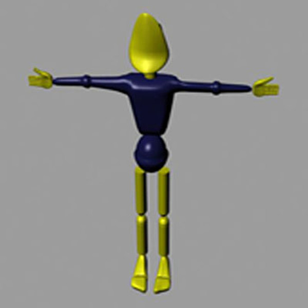 3d rig cartoon character model - with full rig.mb by coolire
