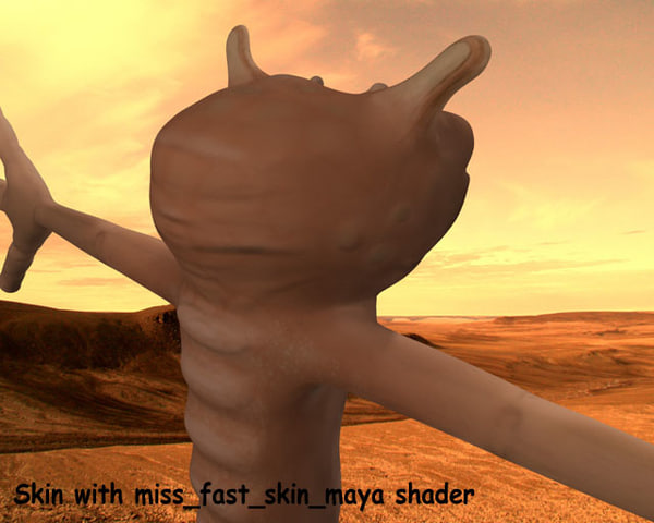 character flight navigator 3d obj - Puckmaren, little nice alien by daniel4d