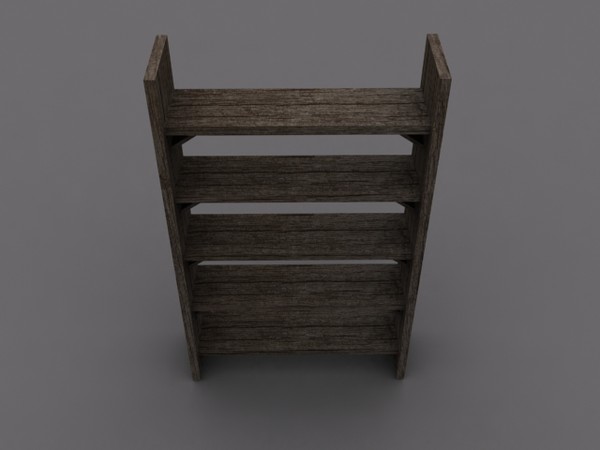 medieval bookshelf 3ds - Medieval Bookshelf by Game Model Creations