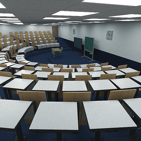 3d classroom class room model - classroom4 by bescec