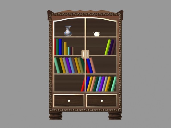 bookcase books dwg - Bookcase by PedroFaut