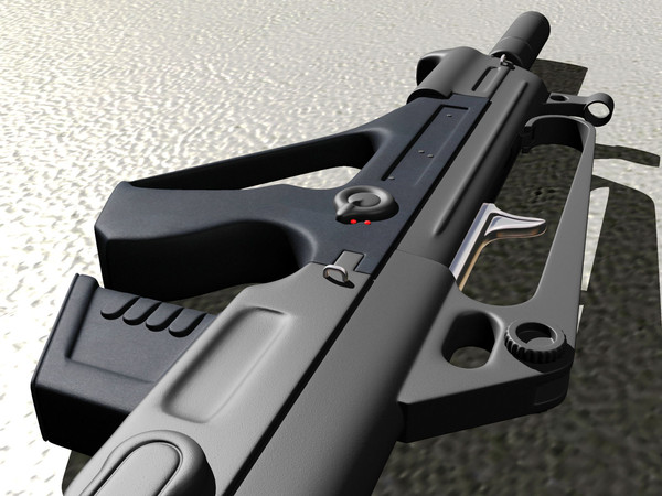 automatic rifle 3d model - AUG-2010 by Alvares