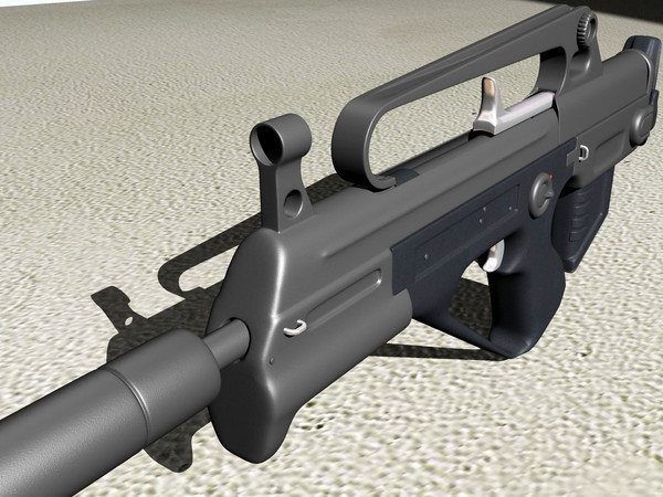 automatic rifle 3d model - AUG-2010 by Alvares