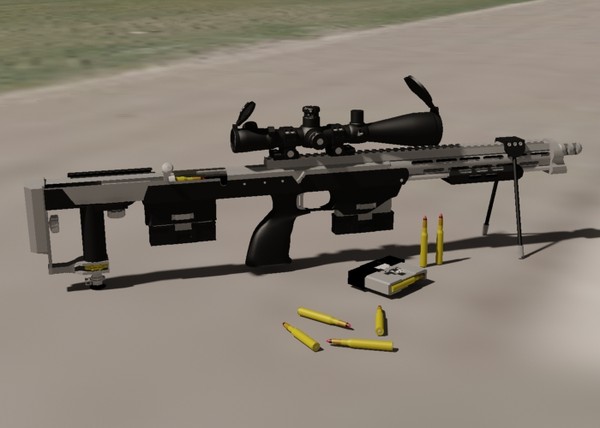 3d dsr-1 sniper rifle leupold - DSR-1 Sniper Rifle with Leupold Mark 4 & Yukon NV Scope... by Imagetek3D