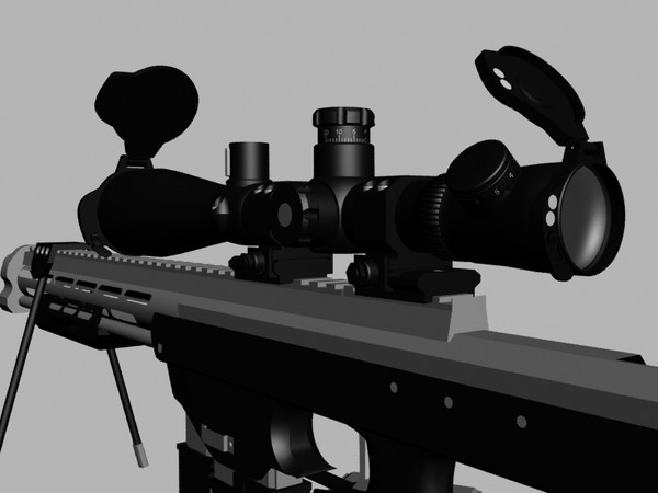 3d dsr-1 sniper rifle leupold - DSR-1 Sniper Rifle with Leupold Mark 4 & Yukon NV Scope... by Imagetek3D