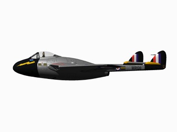 3d havilland vampire jet fighter - De Havilland Vampire FB9 by pbratt