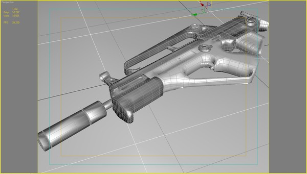 automatic rifle 3d model - AUG-2010 by Alvares