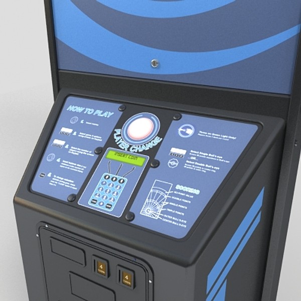 3d model arcade dart board - arcade darts by monkeyodoom