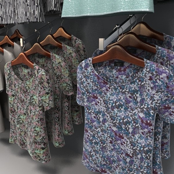 blouses wall 3d model - blouses wall by monkeyodoom