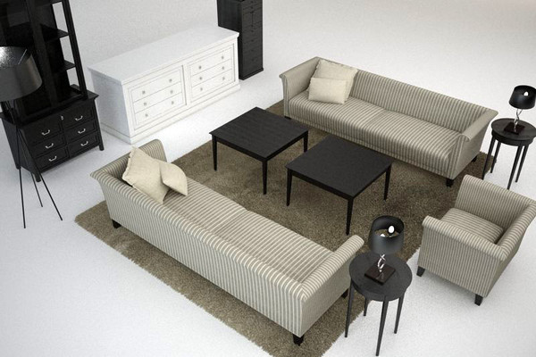 contemporary furniture sofa lounge chair 3d obj - contemporary furniture... by mmvis