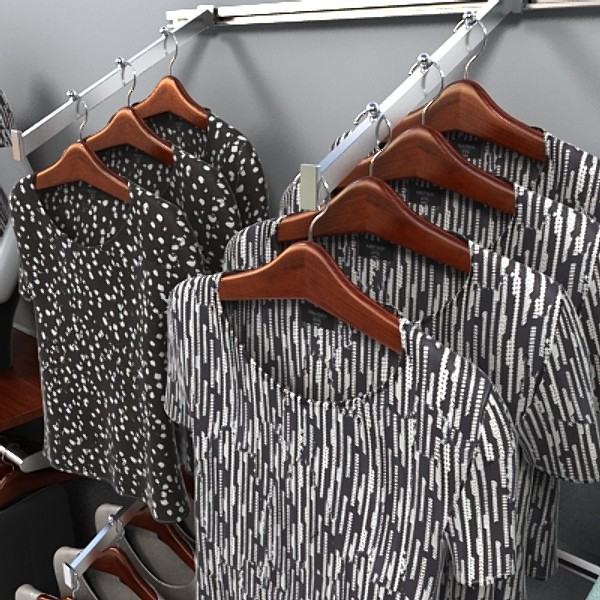 blouses wall 3d model - blouses wall by monkeyodoom