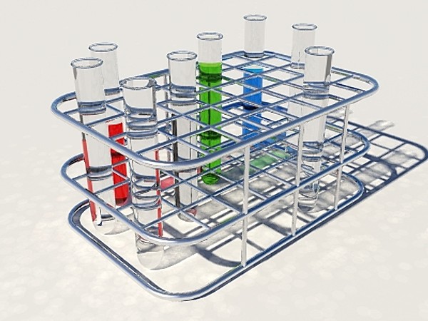 lab tubes sample 3d max - LAb_tubes&base by Miguel Q