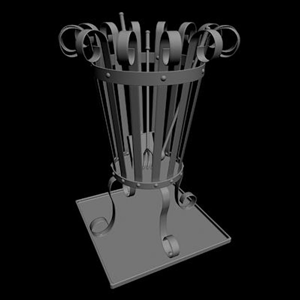 gothic stand 3d max - Fire stand by vitaloverdose