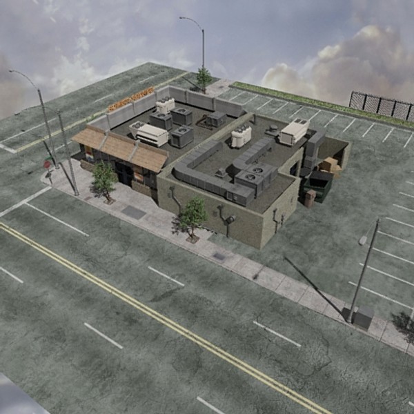 3d model fastfood restaurant - Fastfood Restaurant by dastolidigital