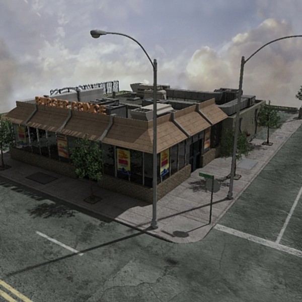 3d model fastfood restaurant - Fastfood Restaurant by dastolidigital