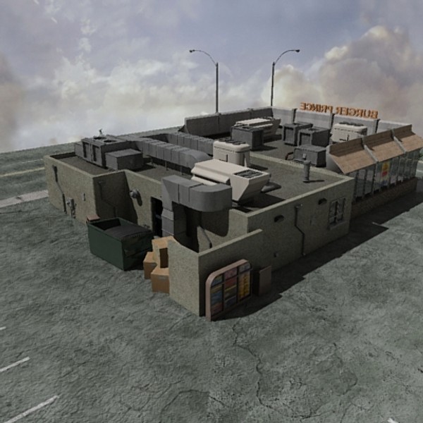 3d model fastfood restaurant - Fastfood Restaurant by dastolidigital