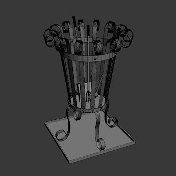 gothic stand 3d max - Fire stand by vitaloverdose